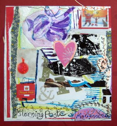 Original Figurative Botanic Collage by Marianne Sturtridge