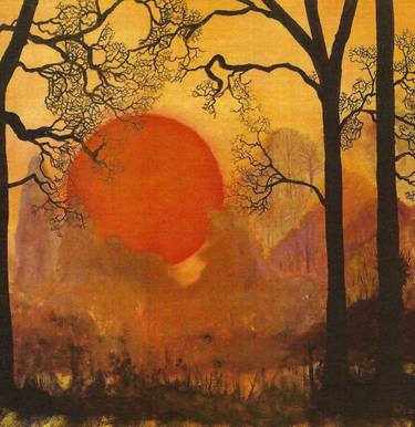 Original Romanticism Landscape Painting by Bella Bee