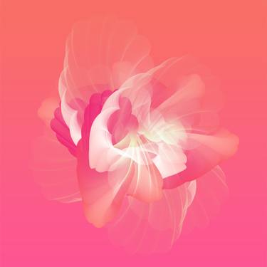 Original Abstract Expressionism Floral Digital by Leigh Nelson