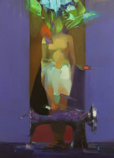 Original Abstract Expressionism Nude Paintings by Taeil Kim