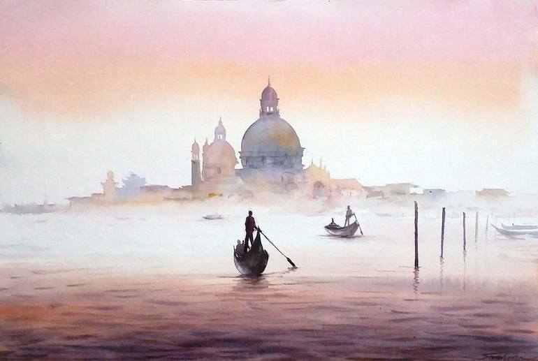 Print of Realism Landscape Paintings by Samiran Sarkar