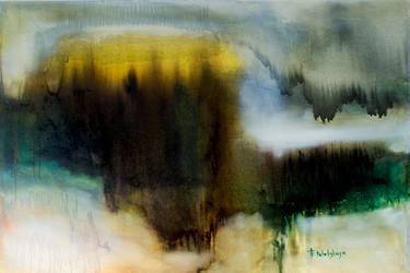 Original Abstract Expressionism Abstract Painting by Yuliya Patotskaya