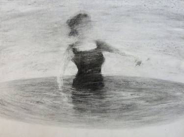 Original Figurative Women Drawings by Wilfrid Moizan