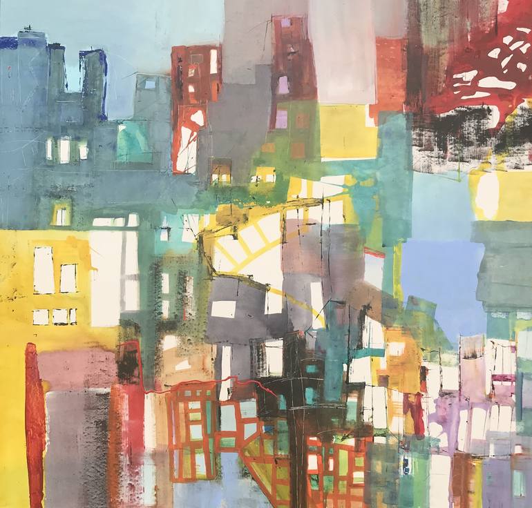 Print of Abstract Architecture Paintings by Gisela Gaffoglio
