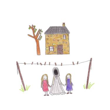 Original Folk Children Drawing by Hannah Taggart