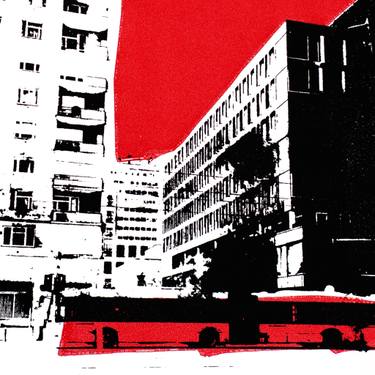 Original Contemporary Architecture Mixed Media by Adrianna Mjw
