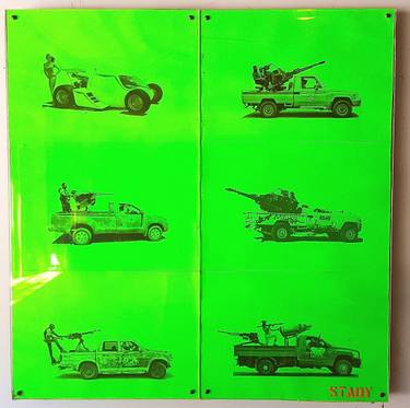 Original Dada Automobile Collage by Paul Stady