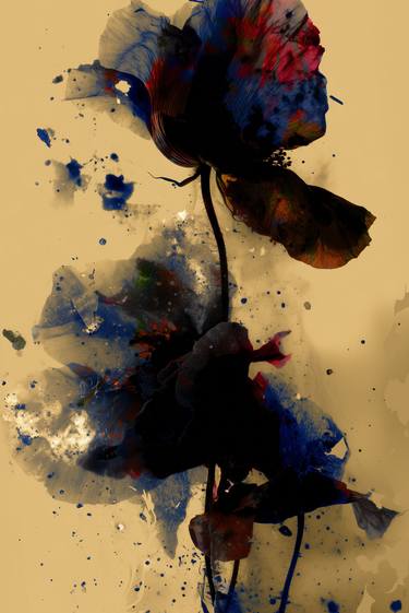 Original Pop Art Floral Mixed Media by Teis Albers