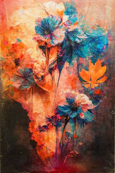 Original Pop Art Floral Mixed Media by Teis Albers