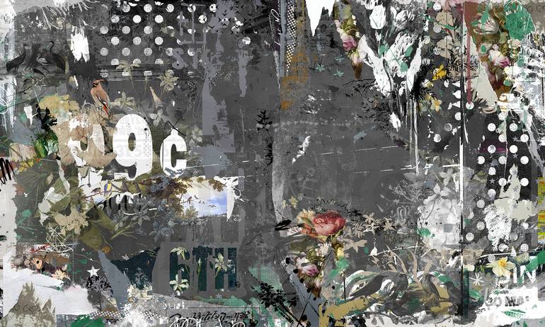 Original Figurative Typography Mixed Media by Teis Albers