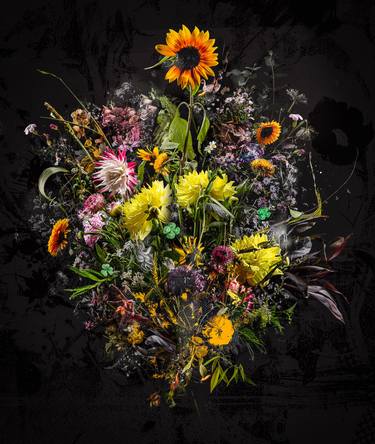 Original Realism Floral Mixed Media by Teis Albers
