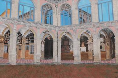 Original Photorealism Architecture Painting by Steven Fleit