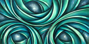 Original Abstract Expressionism Abstract Painting by Michael Lang