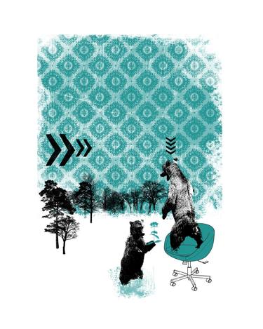 Original Surrealism Animal Printmaking by Vaiva Kovieraite Trumpe