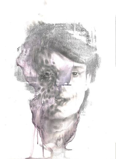 Original Abstract Expressionism Portrait Drawings by Vaiva Kovieraite Trumpe