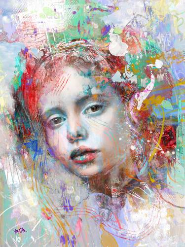 Original Abstract Expressionism Portrait Paintings by Yossi Kotler