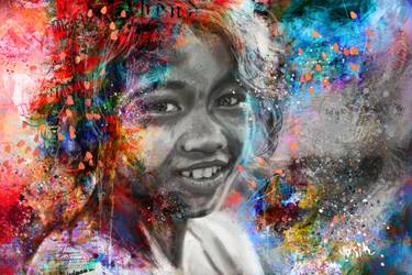 Original Conceptual People Mixed Media by Yossi Kotler