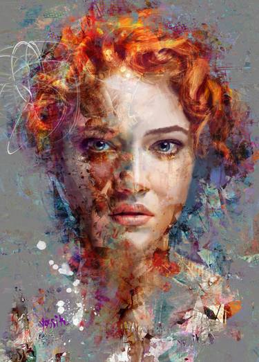 Original Abstract Expressionism Abstract Mixed Media by Yossi Kotler