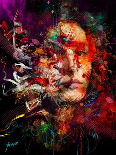 Original Abstract Expressionism Portrait Paintings by Yossi Kotler