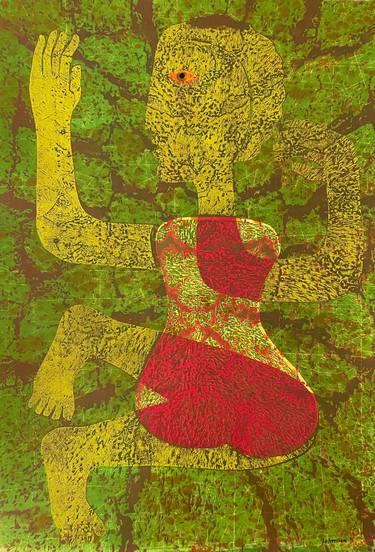 Original Contemporary Nude Printmaking by Jolanta Johnsson
