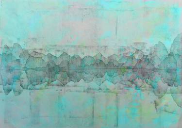 Original Abstract Water Mixed Media by Hermione Carline