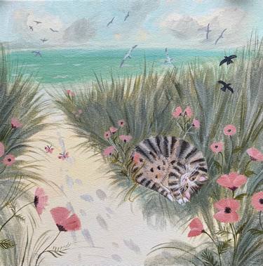 Original Impressionism Cats Paintings by Mary Stubberfield