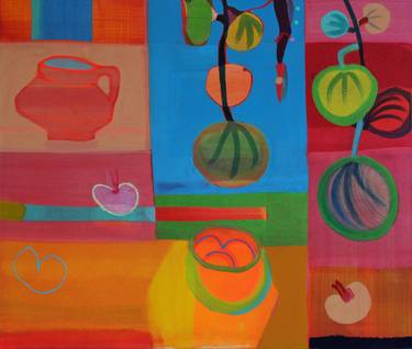 Original Color Field Painting Garden Paintings by Ella Carty