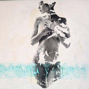 Original Abstract Expressionism Nude Painting by Raúl Lara