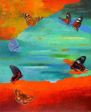 Original Conceptual Abstract Painting by Rebecca Coleman