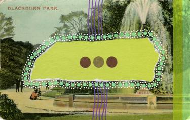 Original Abstract Garden Collage by Naomi Vona