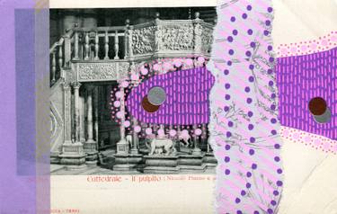 Original Abstract Religion Collage by Naomi Vona
