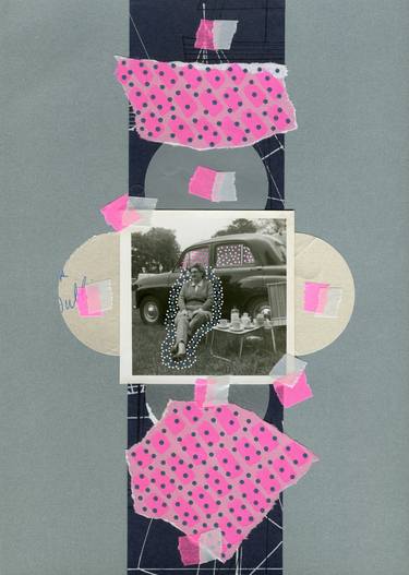 Original Abstract Car Collage by Naomi Vona