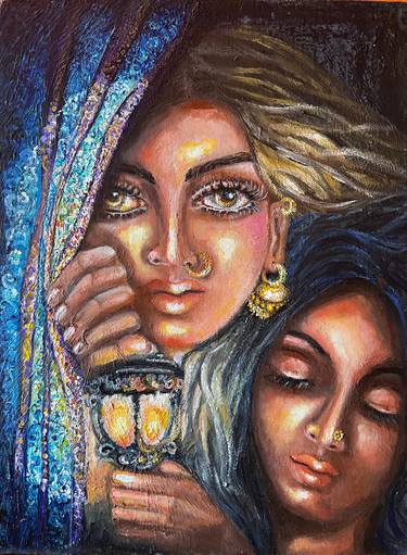 Original Contemporary People Painting by Sangeetha Bansal