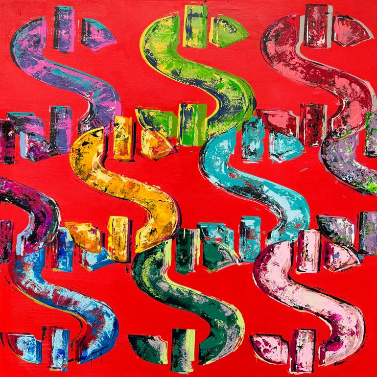 Original Abstract Typography Paintings by Adam Collier Noel