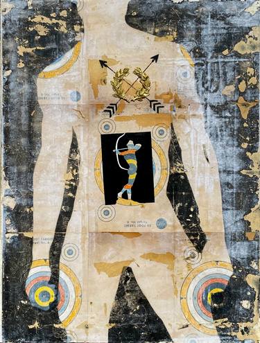 Original Figurative Classical mythology Collage by Adam Collier Noel