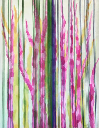 Original Abstract Garden Paintings by Jessy Cho