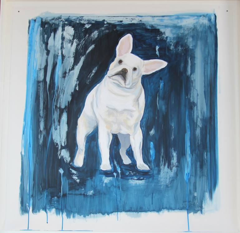 Original Figurative Dogs Paintings by Laurie Foote