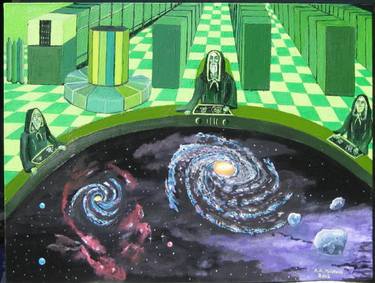 Original Surrealism Abstract Painting by Robert Bristow