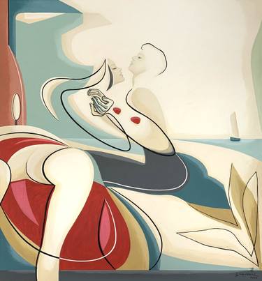 Original Figurative Abstract Paintings by Bernard Simunovic