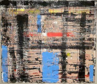 Original Abstract Airplane Mixed Media by C C