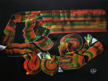 Original Abstract Children Drawings by Victoria Golovina