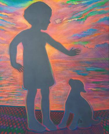 Original Abstract Expressionism Children Paintings by Victoria Golovina
