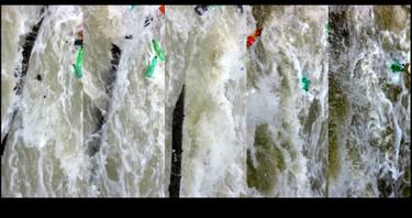 Original Abstract Water Mixed Media by Stuart Pound