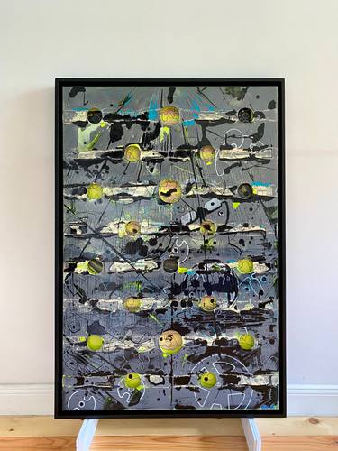 Original Abstract Expressionism Abstract Painting by Viktor M Georgiev