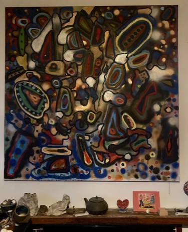 Original Abstract Expressionism Abstract Painting by Justine Roland-Cal