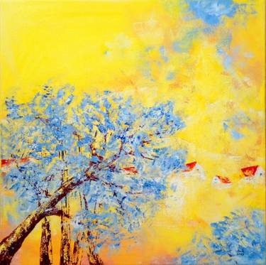 Original Abstract Tree Paintings by Ank Draijer