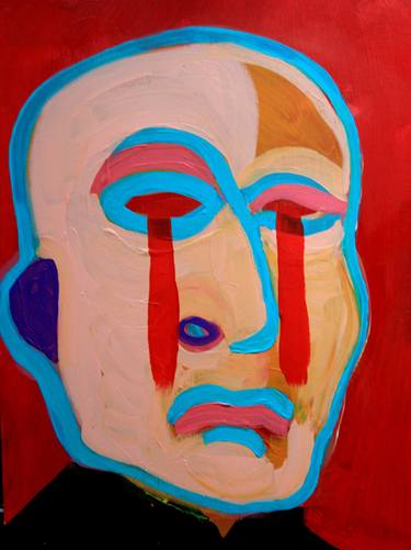 Original Expressionism People Painting by Pawel Zakrzewski