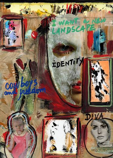 Original Abstract Expressionism Women Mixed Media by Cris Acqua