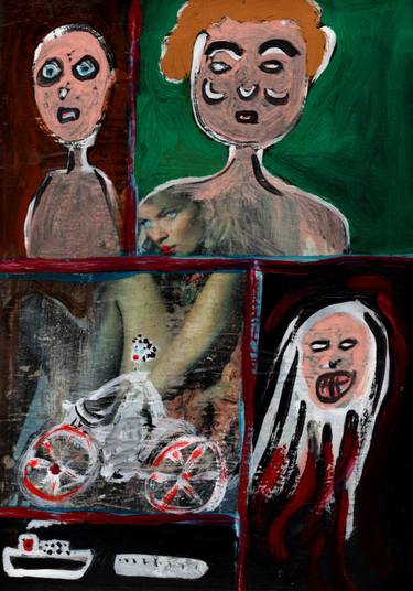 Original Conceptual Bicycle Paintings by Cris Acqua