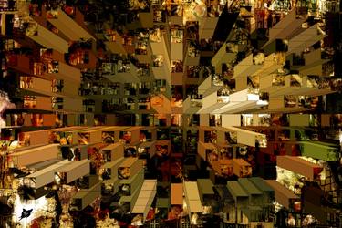 Original Cubism Cities Mixed Media by Cris Acqua
